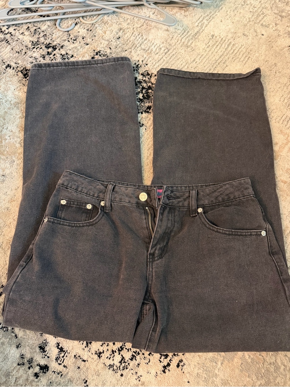 Edikted Black Wide-Leg Jeans
